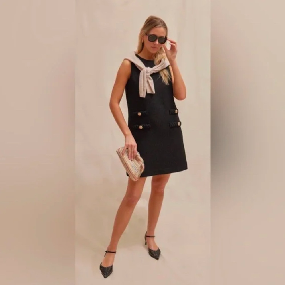 NWT Tuckernuck Black Tweed Sleeveless Jackie XL